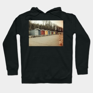 Beach huts in Colwell Bay Isle of Wight Hoodie